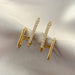 Irregular U-shaped Gold Color Earrings Woman Crystal Fashion Jewelry