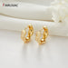 Simple Round Circle Gold Plated Hoop Earrings Women Fashion Jewelry