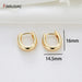 Simple Round Circle Gold Plated Hoop Earrings Women Fashion Jewelry