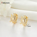 Simple Round Circle Gold Plated Hoop Earrings Women Fashion Jewelry