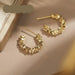 Retro Metal C-shaped Semicircular Earrings Luxury Fashion Earrings Jewelry