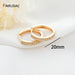 Simple Round Circle Gold Plated Hoop Earrings Women Fashion Jewelry
