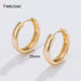 Simple Round Circle Gold Plated Hoop Earrings Women Fashion Jewelry