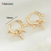 Simple Round Circle Gold Plated Hoop Earrings Women Fashion Jewelry