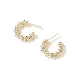 Retro Metal C-shaped Semicircular Earrings Luxury Fashion Earrings Jewelry