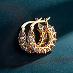 High Quality Cubic Zirconia Women Hoop Earrings Stylish Fashion Jewelry