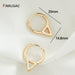 Simple Round Circle Gold Plated Hoop Earrings Women Fashion Jewelry