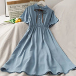 Children's Dress Solid Color Cool Comfortable Girl's Long Frock Dress