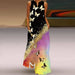 Women's Printed Dresses Boho Sleeveless V-Neck Long Elegant Beach Party Maxi Dresses