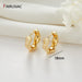 Simple Round Circle Gold Plated Hoop Earrings Women Fashion Jewelry