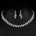 Fashion Bridal Jewelry Sets Women Rhinestone Crystal Necklace Earrings Sets