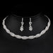 Fashion Bridal Jewelry Sets Women Rhinestone Crystal Necklace Earrings Sets