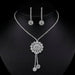 Fashion Bridal Jewelry Sets Women Rhinestone Crystal Necklace Earrings Sets