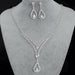 Fashion Bridal Jewelry Sets Women Rhinestone Crystal Necklace Earrings Sets