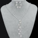 Fashion Bridal Jewelry Sets Women Rhinestone Crystal Necklace Earrings Sets