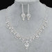 Fashion Bridal Jewelry Sets Women Rhinestone Crystal Necklace Earrings Sets