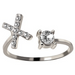 A-Z Letter Silver Adjustable Ring Initial Letter Creative Rings Trendy Jewelry