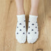 5 Pairs Women Novelty Comfortable Cartoon Heart Animal Print Lovely Cotton Socks