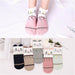5 Pairs Women Novelty Comfortable Cartoon Heart Animal Print Lovely Cotton Socks