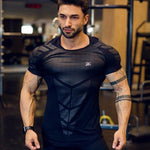 Mens Compression Sporting Skinny Fitness Bodybuilding Workout T-Shirt - Atom Oracle