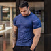 Mens Compression Sporting Skinny Fitness Bodybuilding Workout T-Shirt - Atom Oracle