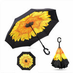 Inverted Umbrella Double Layer sun parasol Rain Ergonomic Reverse Umbrellas - Atom Oracle