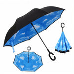 Inverted Umbrella Double Layer sun parasol Rain Ergonomic Reverse Umbrellas - Atom Oracle