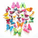 12Pcs Mixed Color Double Layer Butterfly 3D Wall Sticker Home Decoration Magnet Butterflies stickers