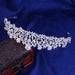 Crystal Leaf Bridal Jewelry Sets Rhinestone Crown Tiaras Necklace Earrings Set