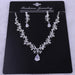 Crystal Leaf Bridal Jewelry Sets Rhinestone Crown Tiaras Necklace Earrings Set