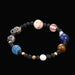 Solar System Handmade Universe Galaxy Stone Bead Bracelet - Atom Oracle