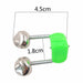 5pcs/lot Fishing Bite Alarms Fishing Rod Bell Clamp Tip Green Clip Bells ABS Fishing Accessory