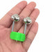 5pcs/lot Fishing Bite Alarms Fishing Rod Bell Clamp Tip Green Clip Bells ABS Fishing Accessory