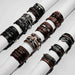Vintage Multilayer Leather Braid Bracelets Star Leaf Owl Handmade Unisex Bracelets