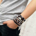 Vintage Multilayer Leather Braid Bracelets Star Leaf Owl Handmade Unisex Bracelets