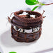 Vintage Multilayer Leather Braid Bracelets Star Leaf Owl Handmade Unisex Bracelets