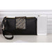 Luxury Women PU Leather Handbag Brand Designer Double Zipper Rivet Clutch Bags