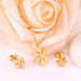 Stainless Steel Wedding Jewelry Set Women Pendants Necklace Stud Earrings Jewellery