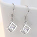 925 Sterling Silver Geometric Square Shape Necklace Earrings Bracelet Wedding Jewelry Set