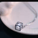 925 Sterling Silver Geometric Square Shape Necklace Earrings Bracelet Wedding Jewelry Set