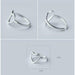 Minimalist Jewelry Silver Geometric Rings Women Adjustable Round Triangle Heartbeat Rings
