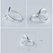 Minimalist Jewelry Silver Geometric Rings Women Adjustable Round Triangle Heartbeat Rings
