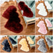Heart Shaped Wool Sheepskin Rugs Faux Fur Non Slip Bedroom Shaggy Carpet