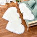 Heart Shaped Wool Sheepskin Rugs Faux Fur Non Slip Bedroom Shaggy Carpet