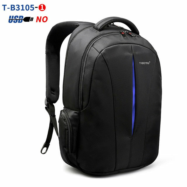 Laptop Backpack Bags For Travel NO Key TSA Anti Theft Travel Backpack Black and Blue USB