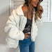 Elegant Faux Fur Coat Women Winter Soft Zipper Jacket Overcoat Casual Outwear - Atom Oracle