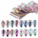 Retro Nail Foil for Manicure UV Gel Polish Adhesive Stickers Colorful Flowers Design