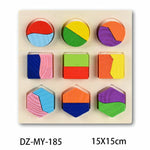 Kids 3D Puzzle Wooden Toys Colorful Geometry Shape Wood Puzzle Educational Toys