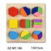 Kids 3D Puzzle Wooden Toys Colorful Geometry Shape Wood Puzzle Educational Toys