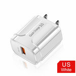 3A Quick Charge 3.0 USB Charger Adapter for iPhone Android - Atom Oracle
